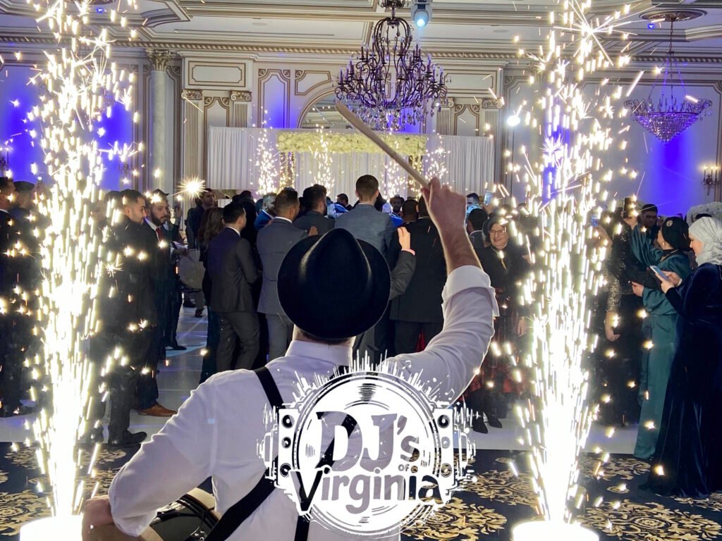 Cold sparklers wedding reception DJ service Northern Virginia