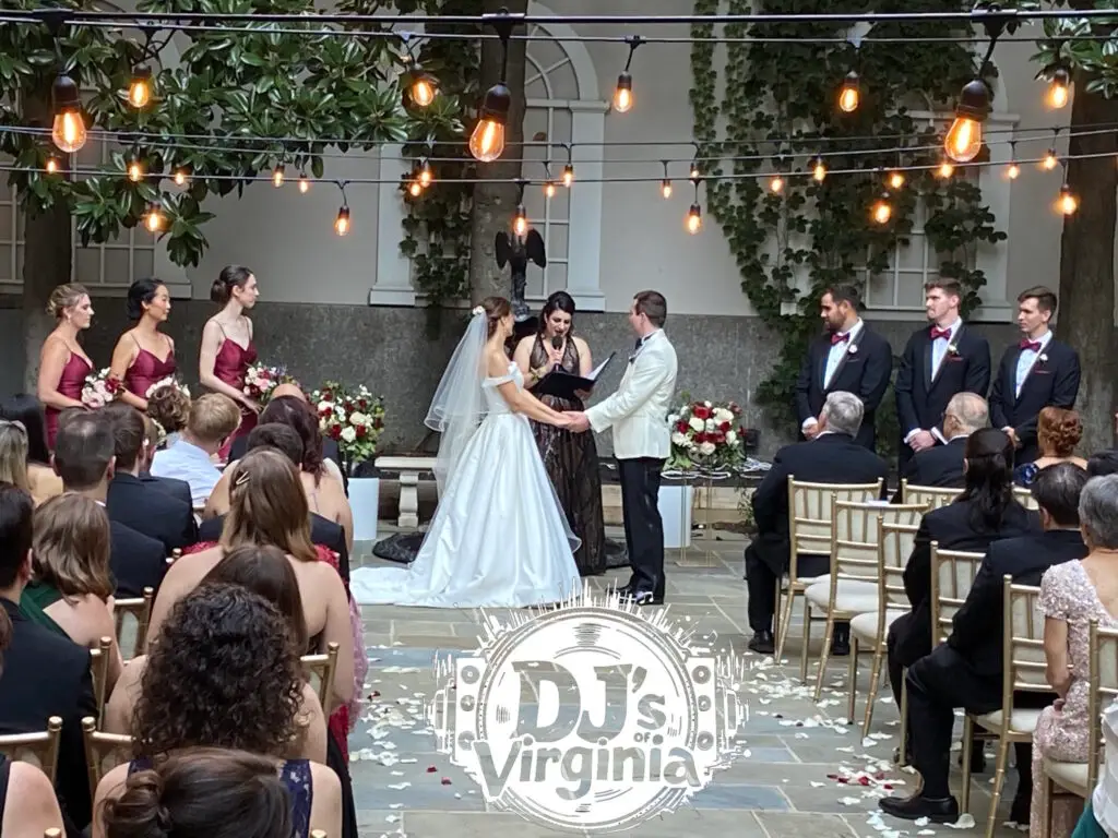 String lights wedding venue decoration DJ Northern Virginia
